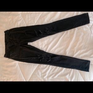 Flying Monkey Distressed Black Skinny Jeans, Sz 29